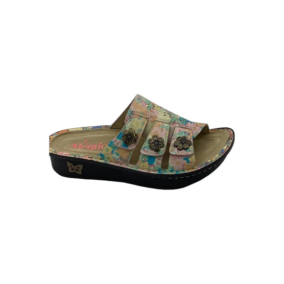 Alegria Shoes - Alegria Leather Adjustable Slide Sandals Earth Goddess - Medium